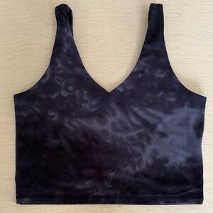 Abercrombie & Fitch Dark Tie-Dye Crop Top
